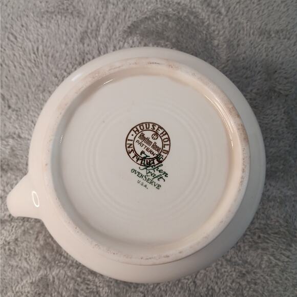 Vintage 48 Ounce Ceramic Pitcher Rhythm Rose Pattern by Household‎ Institute - Picture 7 of 10